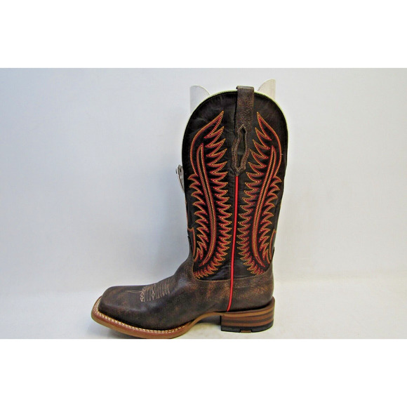 Ariat Belmont Womens Size 9.5 B Square Toe 12" Cowboy Mahogany Boots 10035780 - Picture 2 of 9